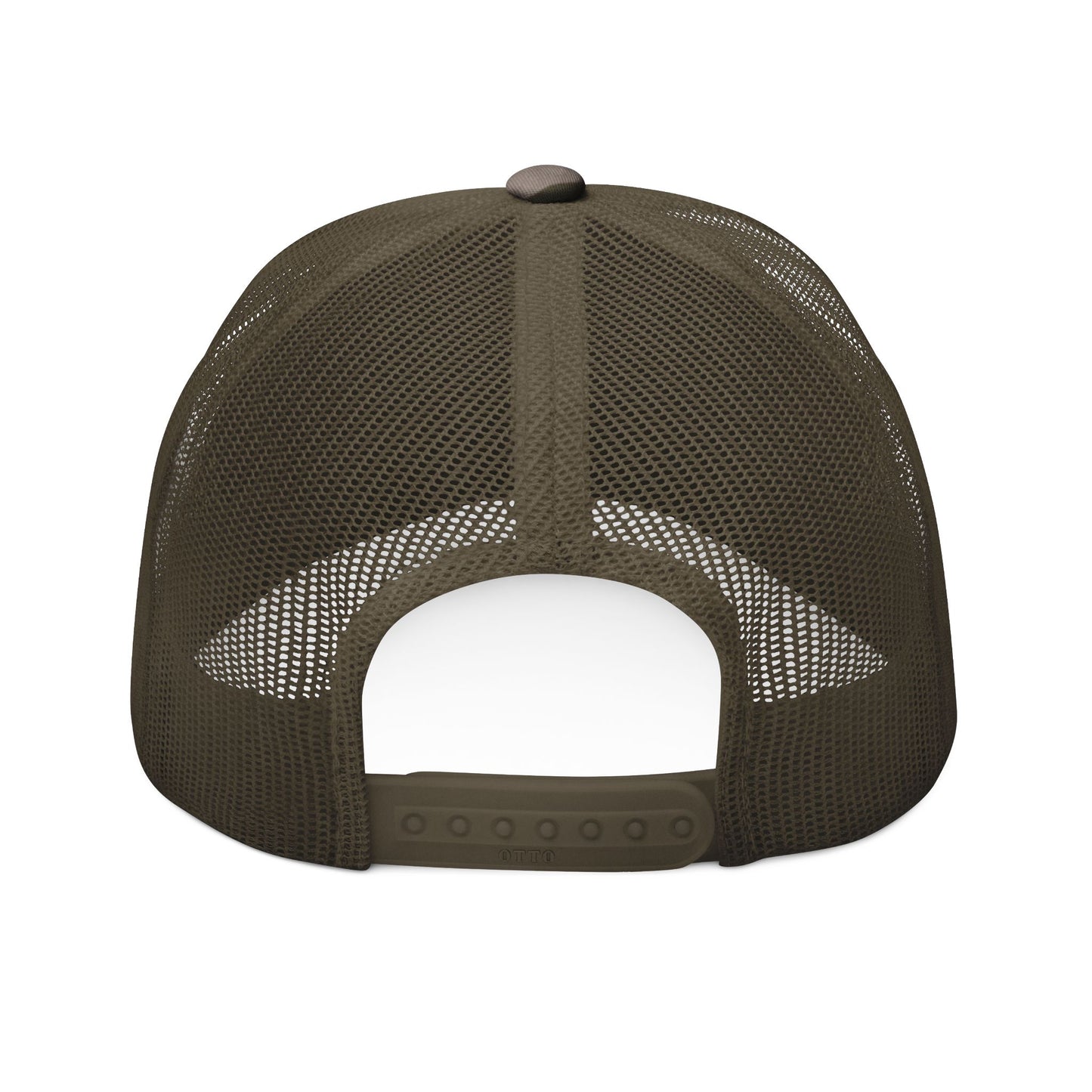 Camo Trucker Hat — Embroidered Bergy Outdoors Logo