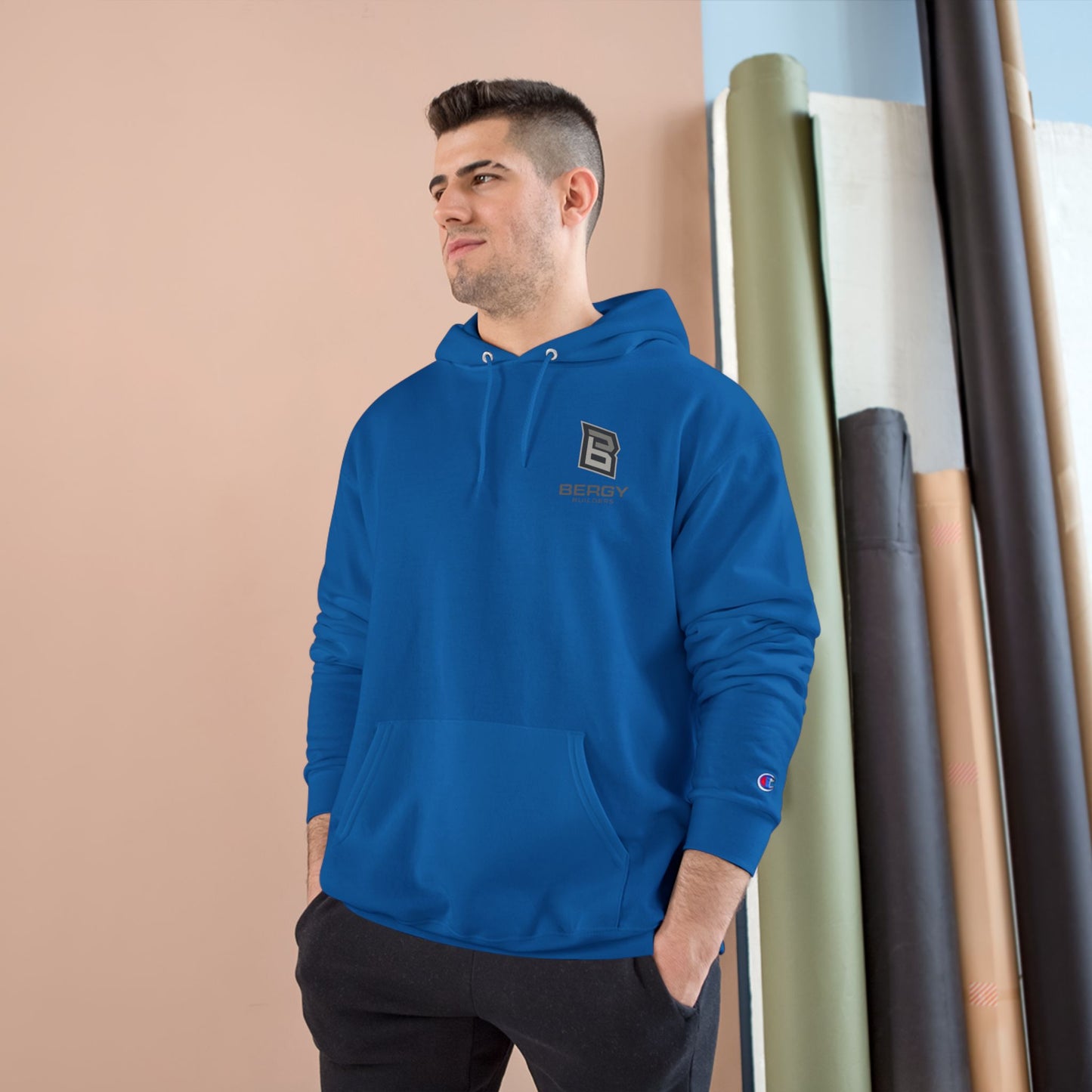Bergy Logo Hoodie | Minimal Chest Emblem, Champion Hoodie