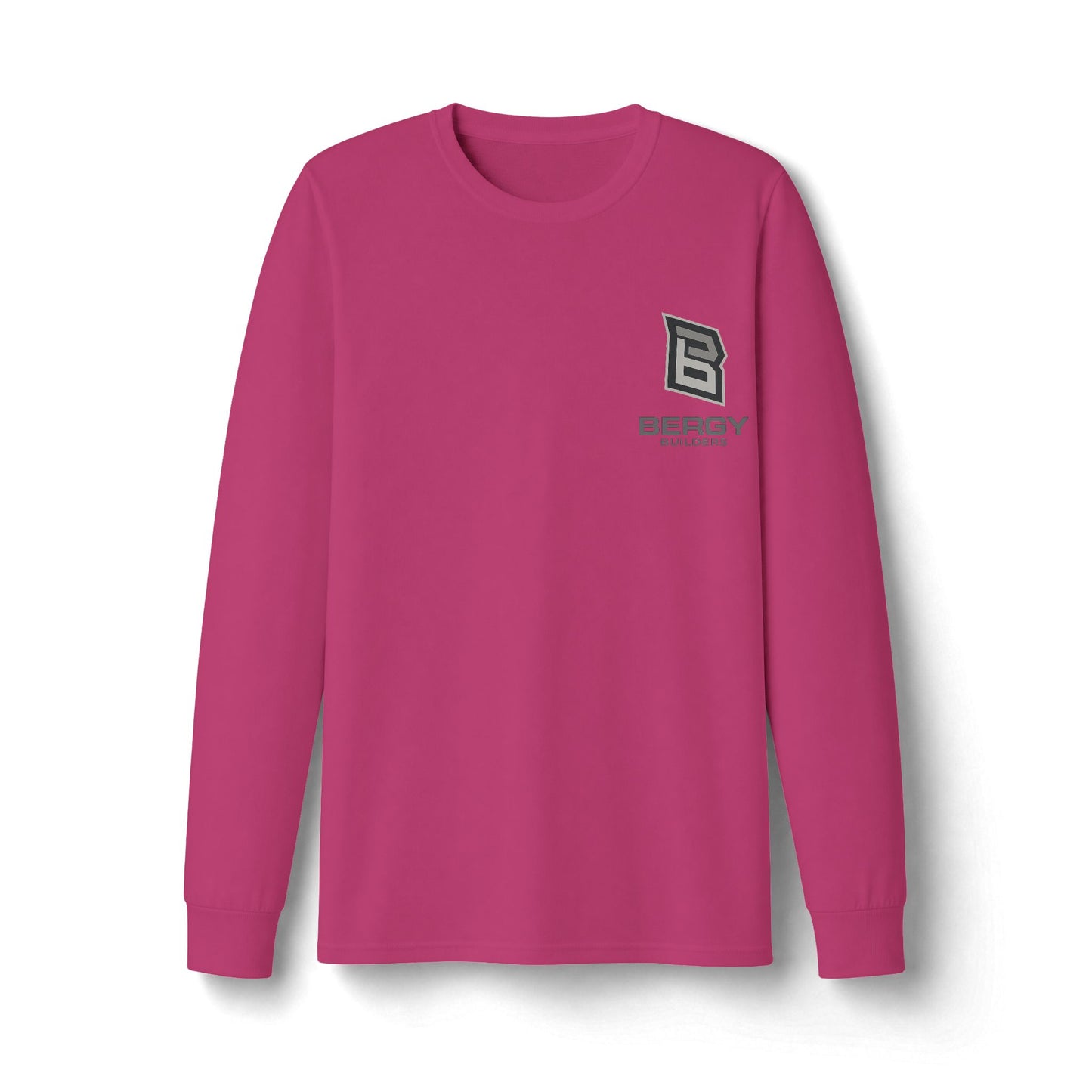 Construction Work Long Sleeve Tee — Bergy Builders Safety Orange Logo