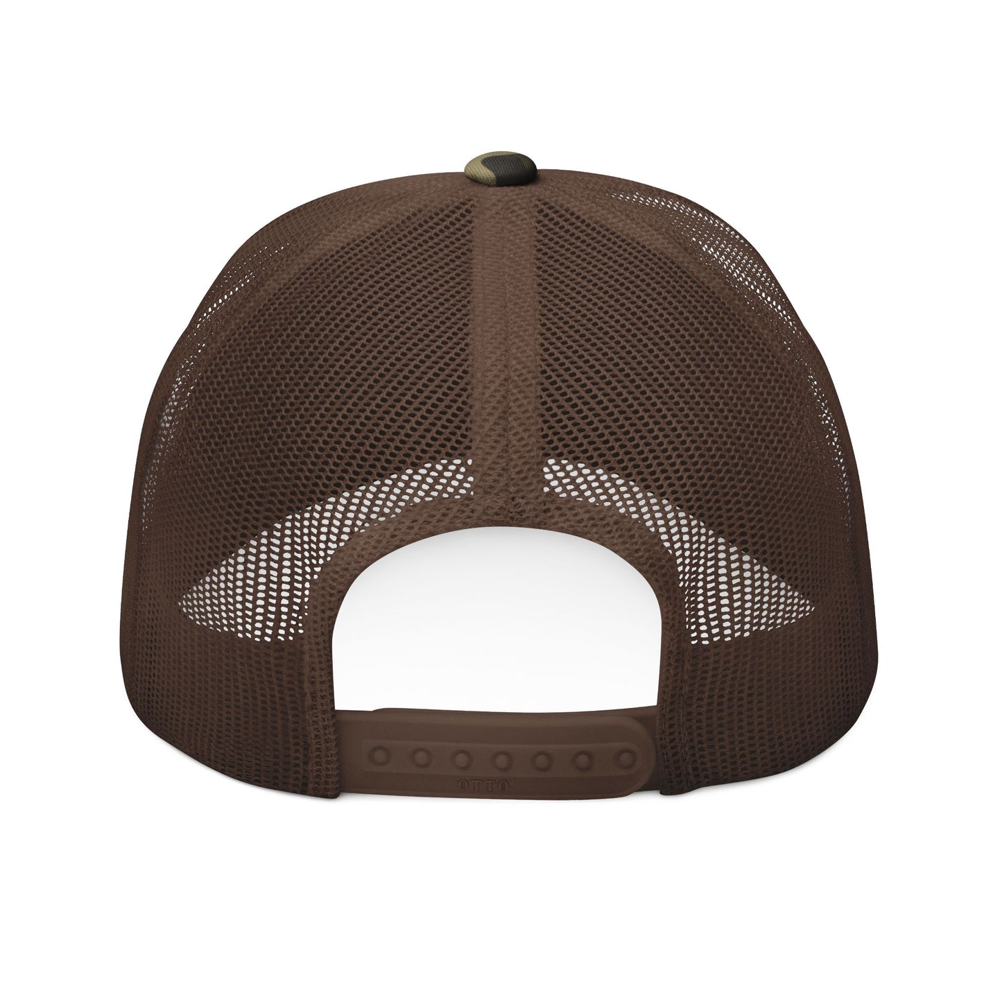 Camo Trucker Hat — Embroidered Bergy Outdoors Logo