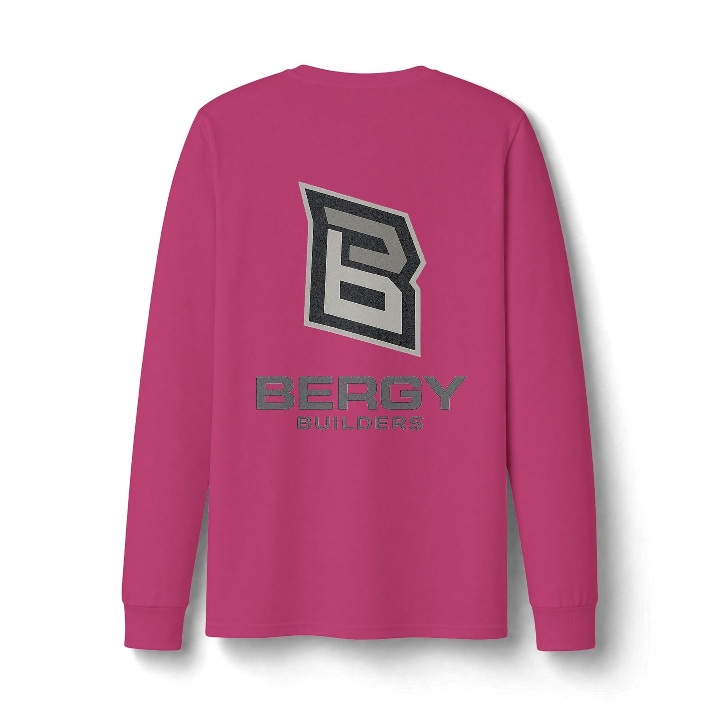 Construction Work Long Sleeve Tee — Bergy Builders Safety Orange Logo