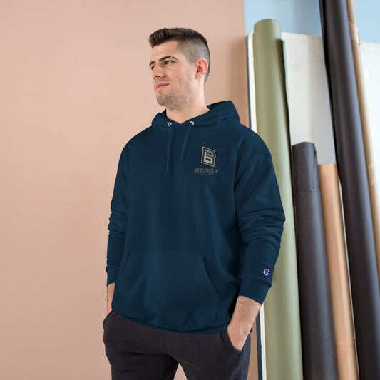 Bergy Logo Hoodie | Minimal Chest Emblem, Champion Hoodie