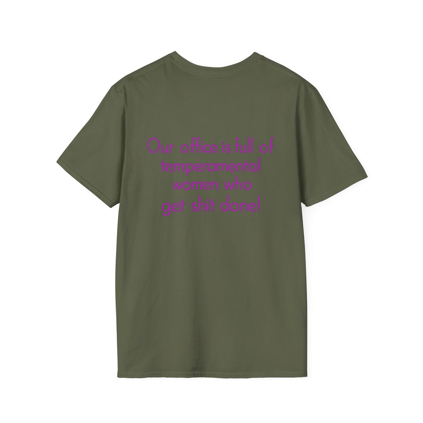 Bergy Builders Logo Tee — Minimalist Pink Chest Logo T-Shirt