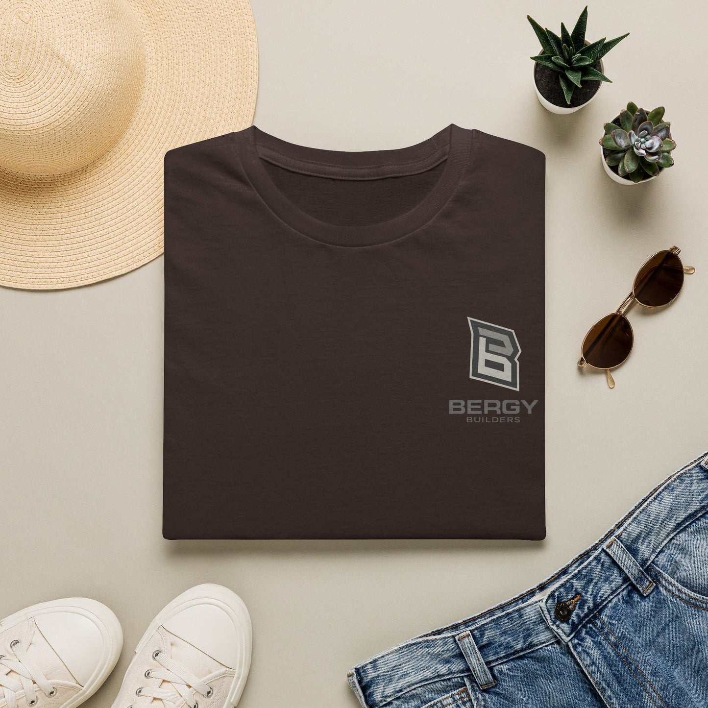 Bergy Builders Logo T‑Shirt — Minimal Construction Brand Tee
